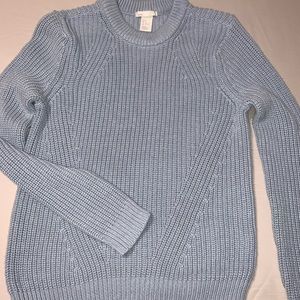 Knit basic baby blue sweater